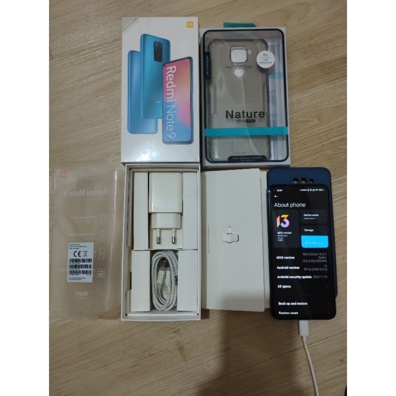 Redmi note 9 6/128 fullset second
