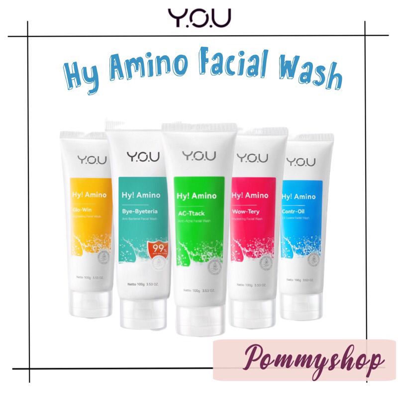 You Basic Skin Care Simply Fresh and Bright Facial Wash 60g &amp; Hy Amino Facial Wash Anti Acne | Oil Control | Brightening 100g