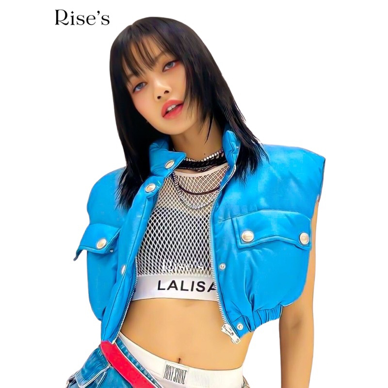 vest puffer cropp unisex lalisa