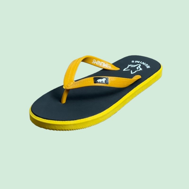 Sandal Jepit Pria Santai Munims Mix Yellow Sendal Keren Japit Flip Flop