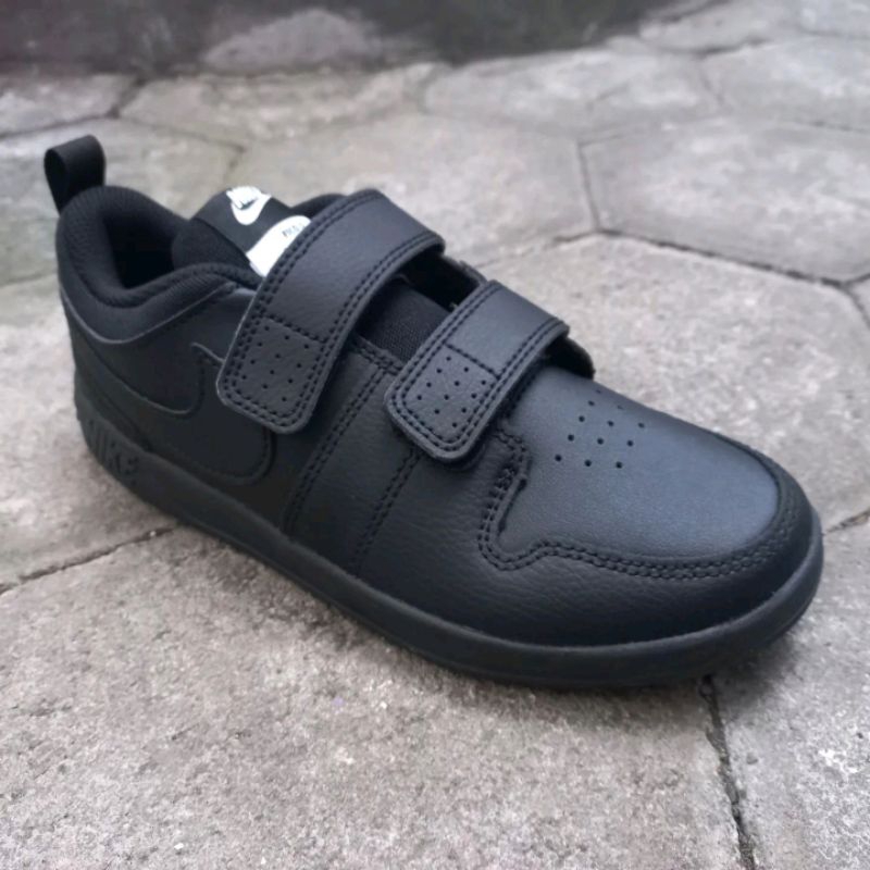 sepatu anak sekolah nike pico 5 black original