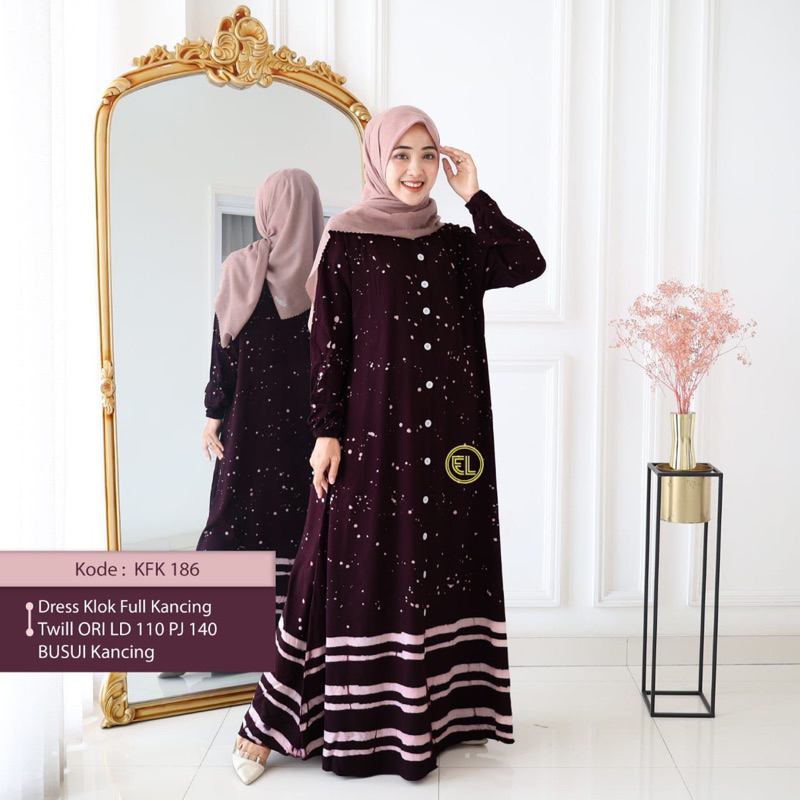 dress twill by elzhaf/batik elzhaf/twill elzhaf/set celana elzhaf