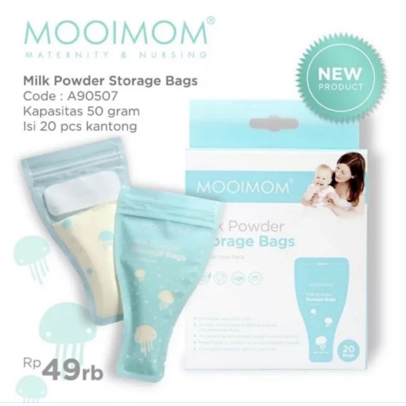MOOIMOM Milk Powder Storage 20 Pcs / Kantong Susu Bubuk