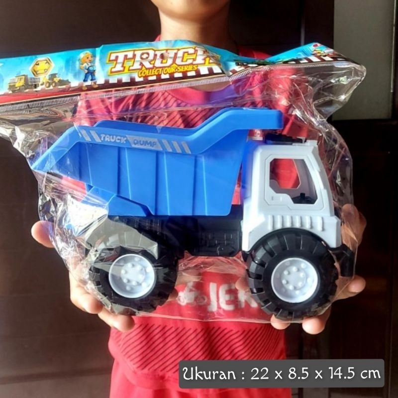 Mainan Dump Truck Tambang Edukasi Miniatur Mobil Mobilan Truk Pasir Tanah Anak Laki Cowok