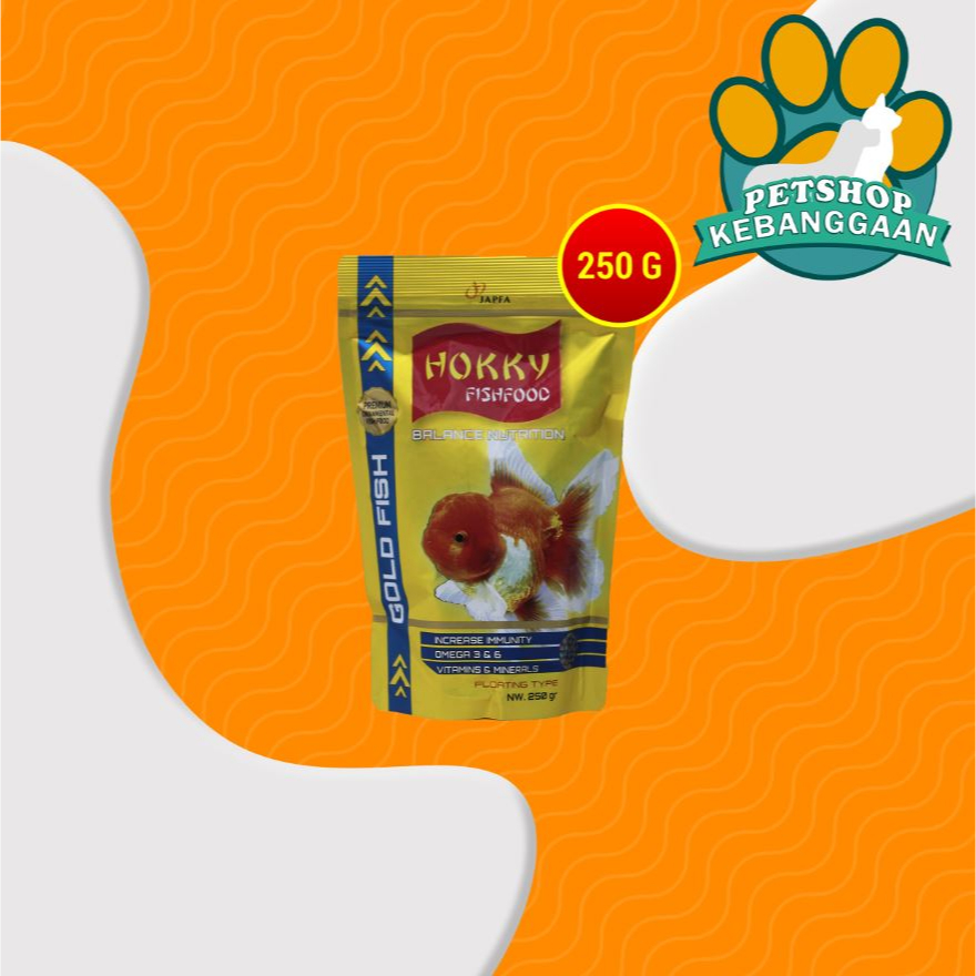 Hokky Fish Food Gold Balance Nutrision Makanan Ikan 250 Gram