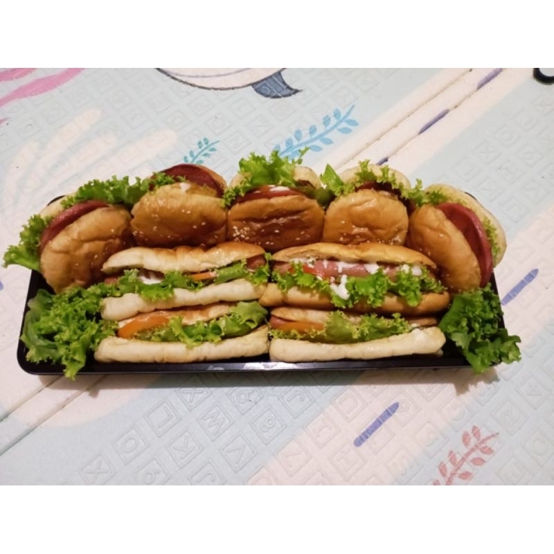 

burger mini isi 9pc mix hotdog