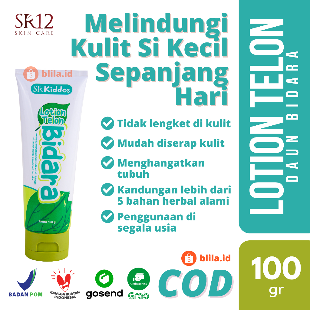 SR12 Lotion Telon Bidara 100gr SRKIDDOS Baby Care Losion Menghangatkan Kulit Bayi BPOM