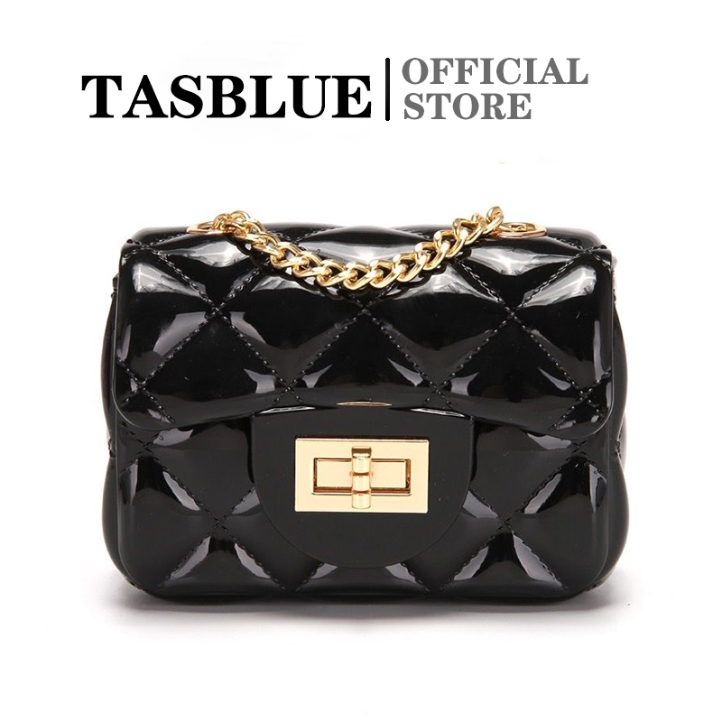 TASBLUE Tas Rantai Mini Wanita Tas Suspender Fashion Wanita Tas Jelly Wanita Iucu T61 Tas Rantai Mini Belanja Perjalanan Fashion Serbaguna