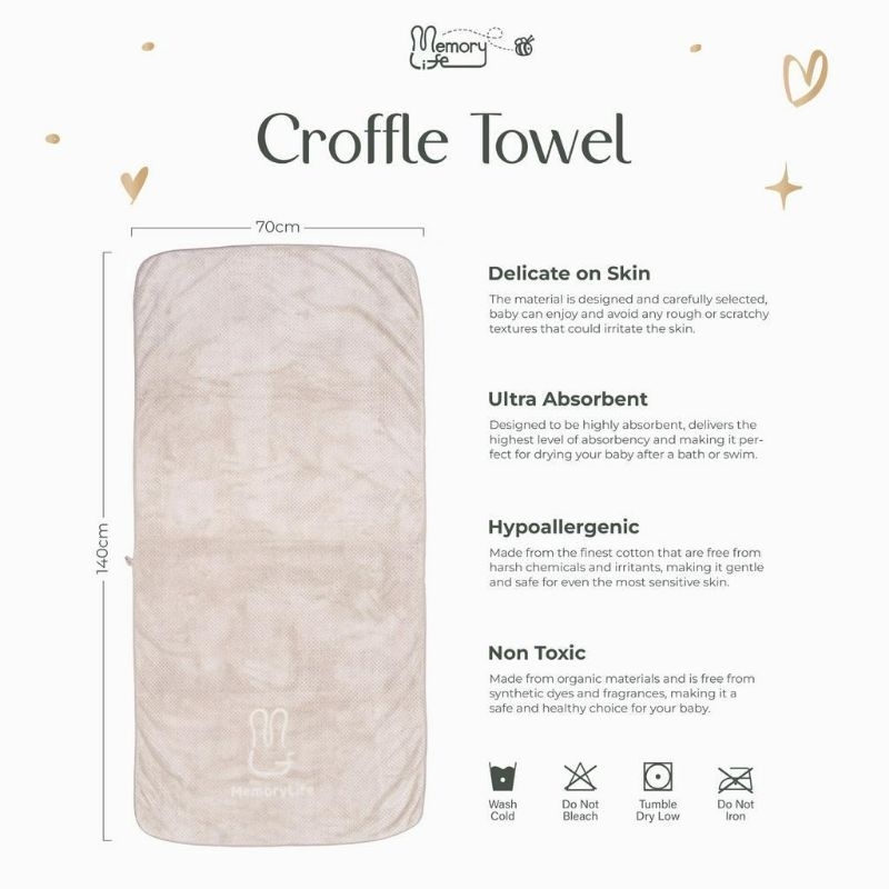 Memory Life Croffle Towel / Handuk Anak Premium