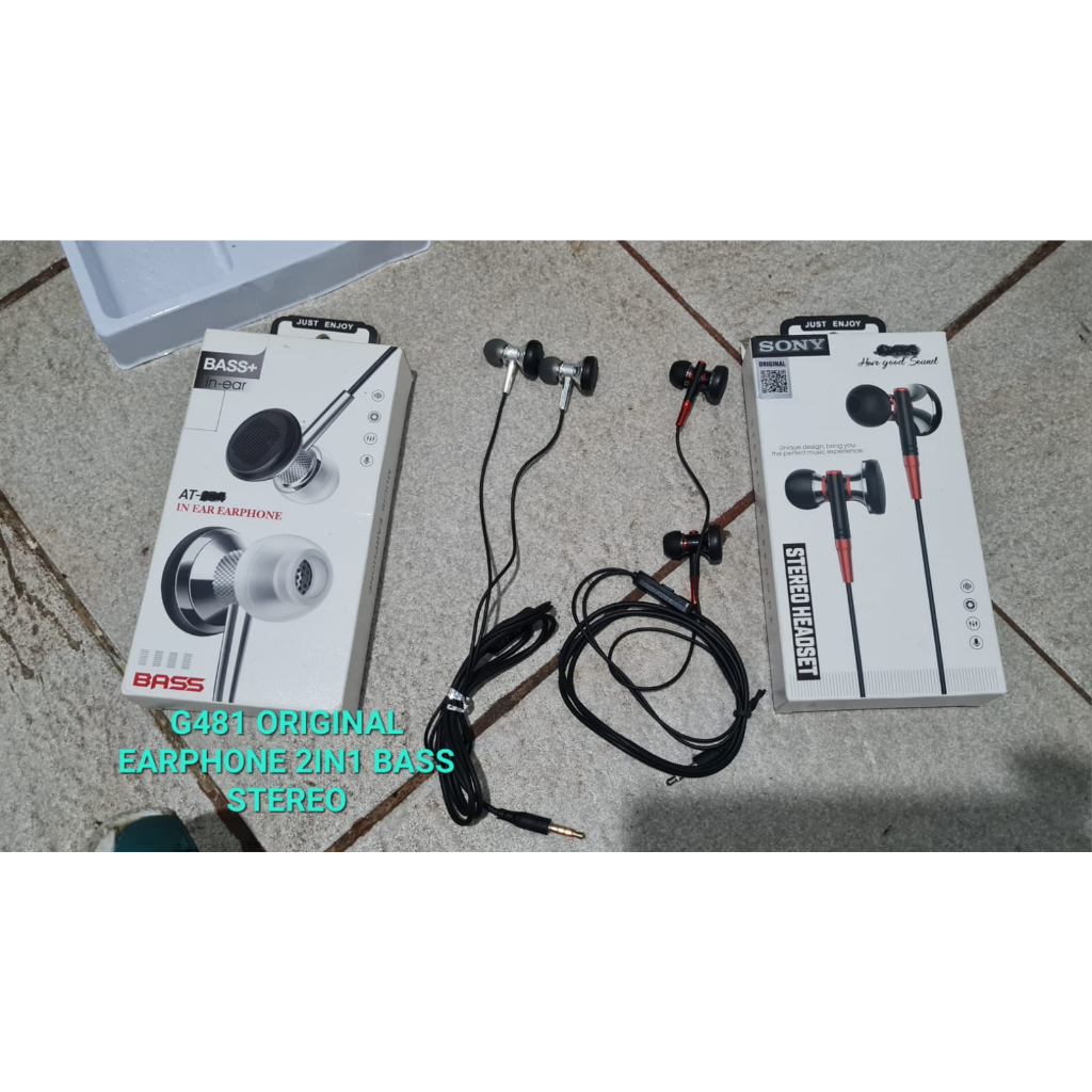 J481 HANDSFREE EAR EARPHONE BASS Headset Handfree Music HANDSFREE MIC STEREO CALL HIFI EARPOD HF CABLE KABEL EARPHONE MUSIK TELPON MEGABASS HANDPHONE AUDIO SUARA SMULE KARAOKE DOUBLE BASS DUAL SUPER BASS Konektor NGEBASS  GARANSI UANG KEMBALI JIKA PRODUK
