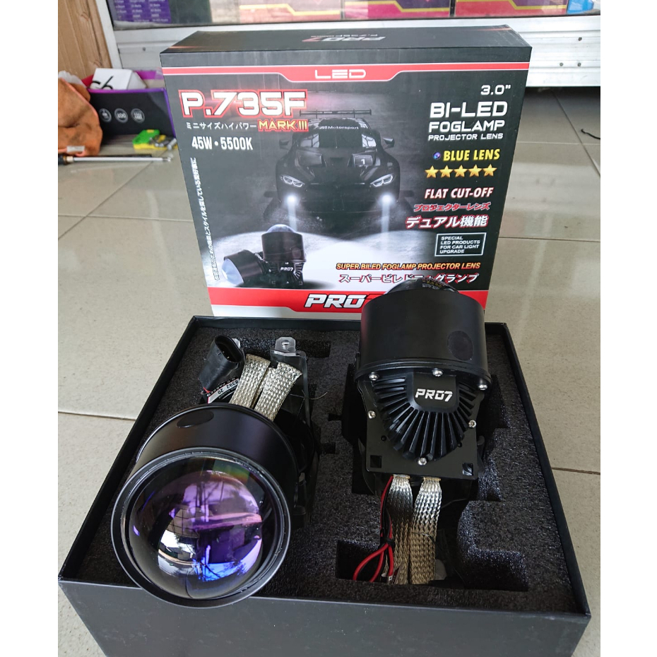 Foglamp pro7 p735f 45w V3 Blackcat Edition Original mark lll lampu kabut LED