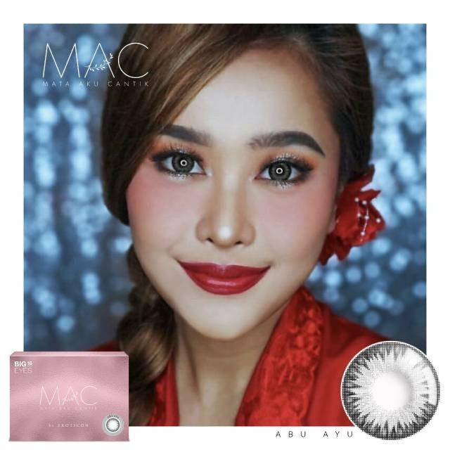 PAKET SOFTLENS MAC MATA AKU CANTIK DIA 15MM + CAIRAN NICELOOK 60ML + PINSET + FREE LENCASE