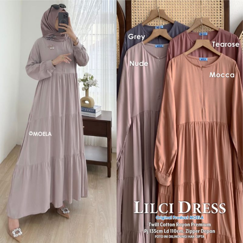 Gamis Dress Busui Polos Original Moela [Zeta Tilya Nuna Molin Lilci Siuti Luisi Kimea Biumi Zipi Twira Balkis Siama Poibi Luiry Lana Rosti]