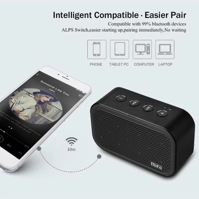 MiFa M1 Bluetooth Speaker Wireless Stereo CUBE With Mic