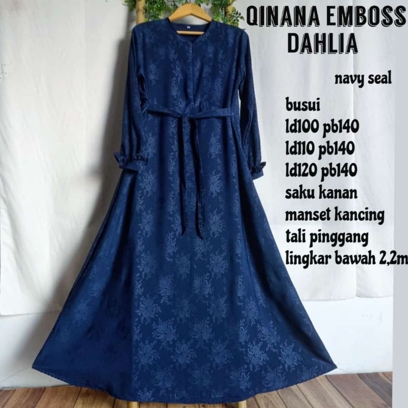 [New Release] Gamis syar'i wolfis emboss motif size standar jumbo