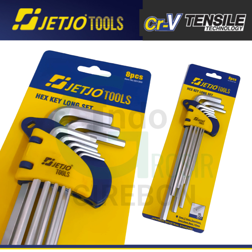 JETJO TOOLS Kunci L Panjang Set 8 Pcs Hex Key long