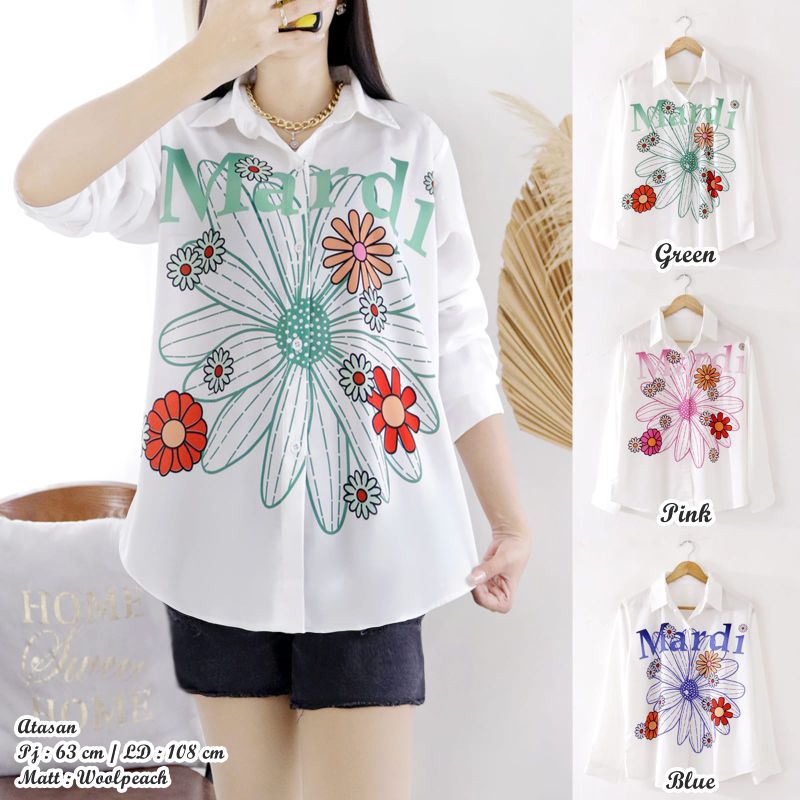 Kemeja Atasan Mardi Woolpeach import