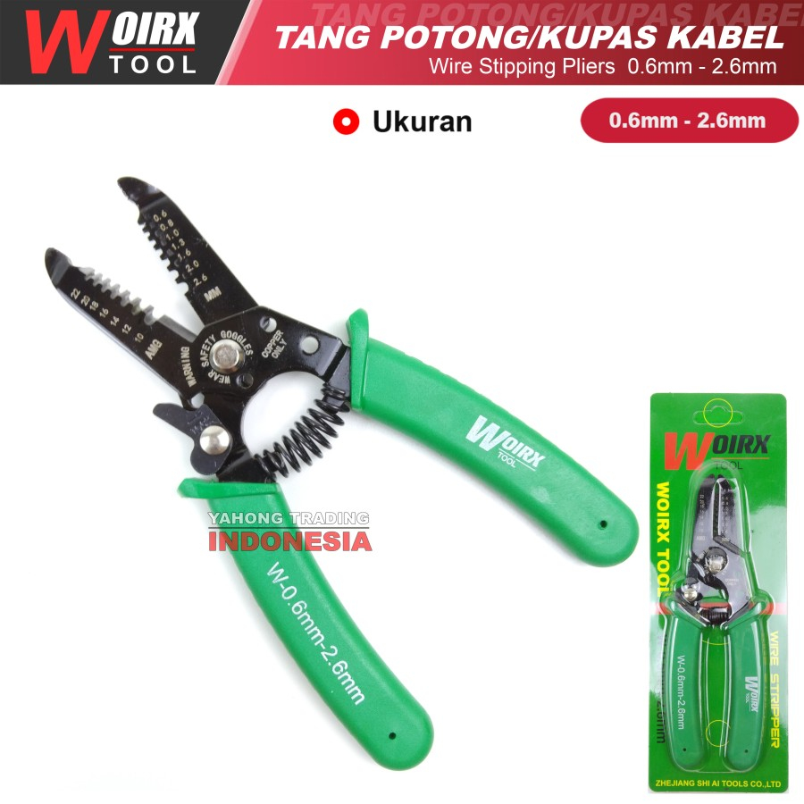 Tang Potong Kupas Kabel Wire Stripper Multi Fungsi WOIRX TOOL