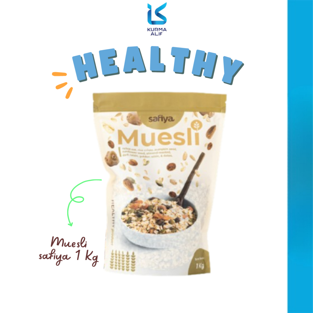 Muesli Oatmeal Dried Fruit Safiya 1 Kg - Sereal Sarapan Makanan Sehat Original Premium