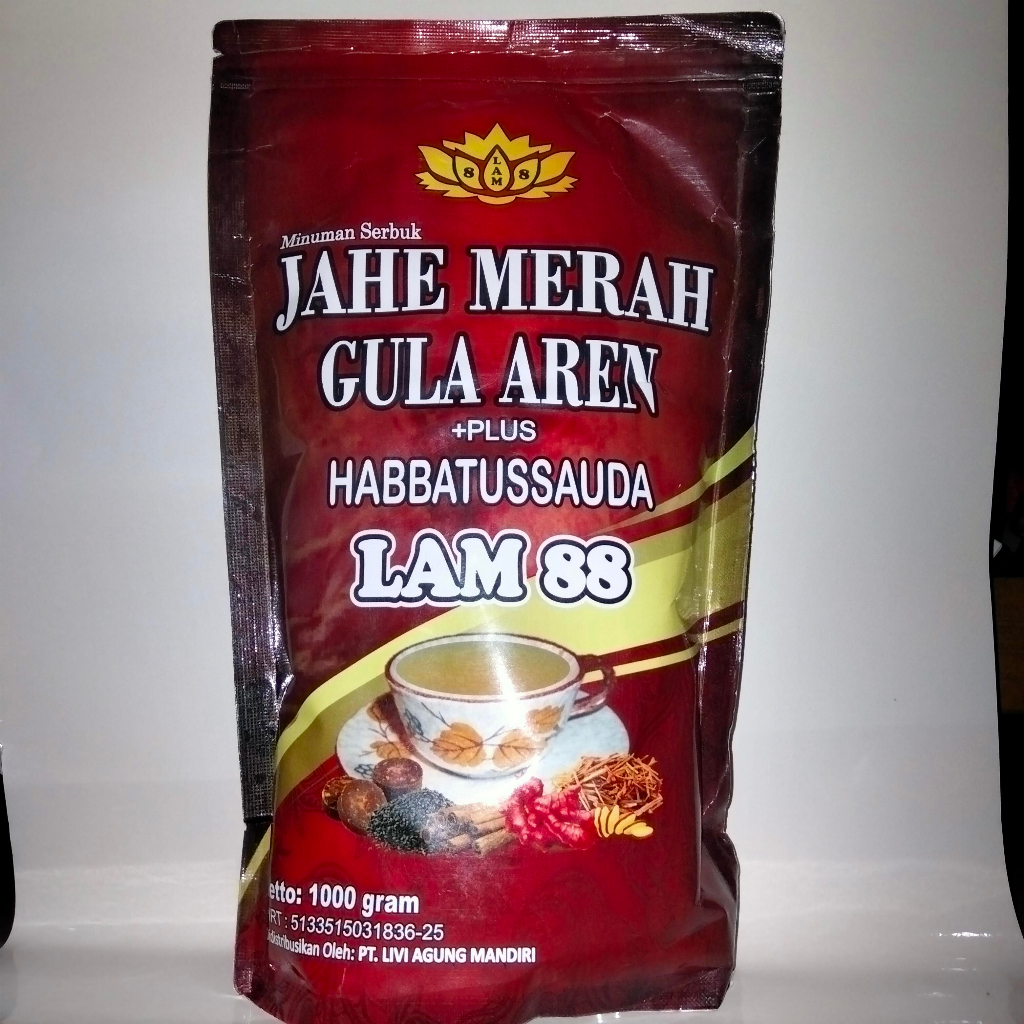 

Jahe Merah Gula Aren Plus Habbatussauda LAM88 1000gr/1kg/250gr