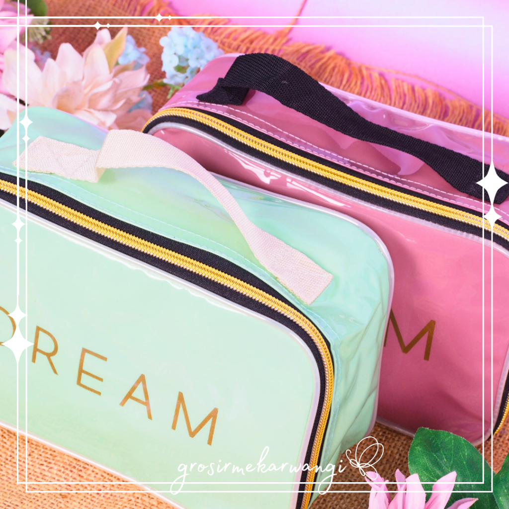 Tas Kosmetik Portable Pouch Make Up Premium Tempat Penyimpanan Organizer Travel Aesthetic