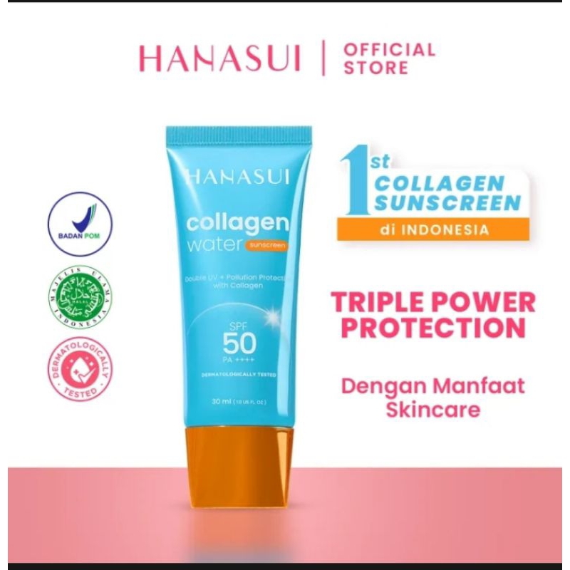 Sunscream HANASUI COLLAGEN WATER Sunscream buat kulit wajah dan tangan
