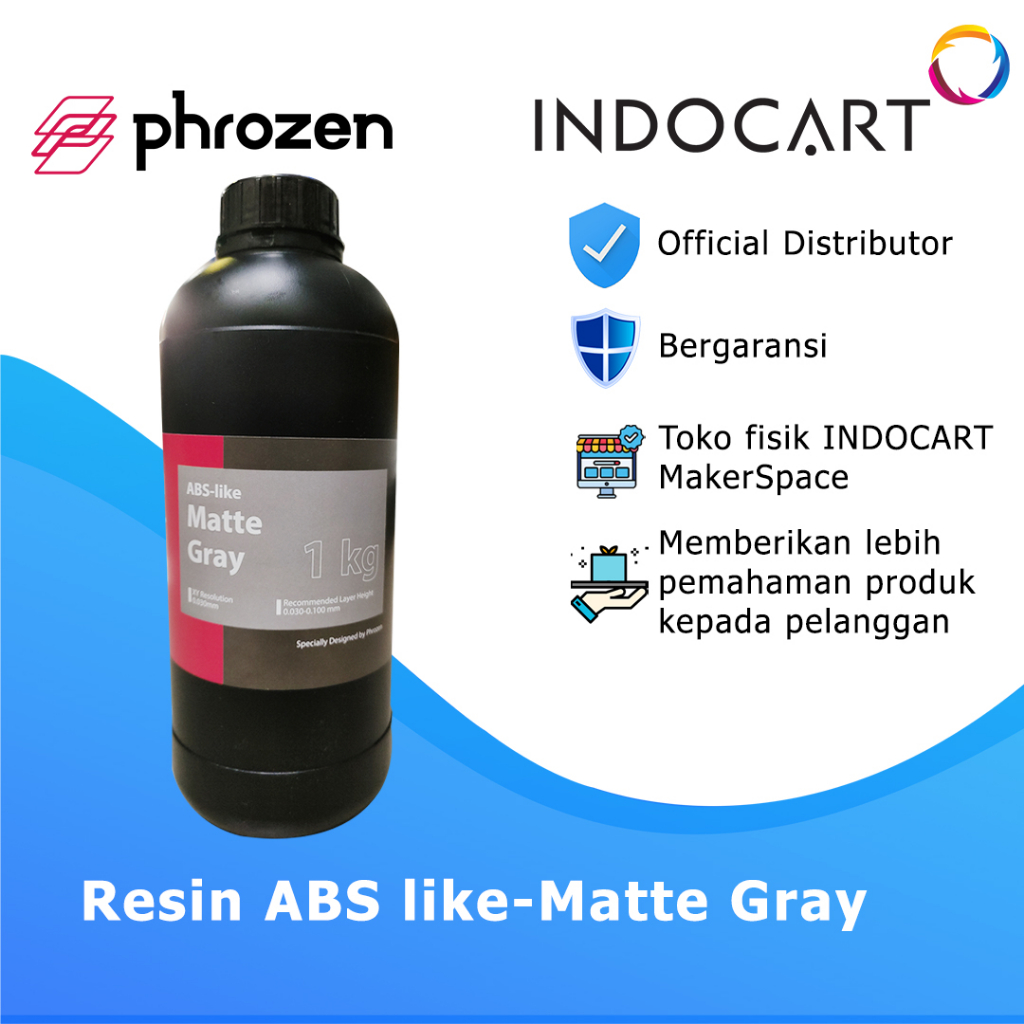 INDOCART Tinta Resin 3D printer Resin Phrozen ABS Like Gray 1kg