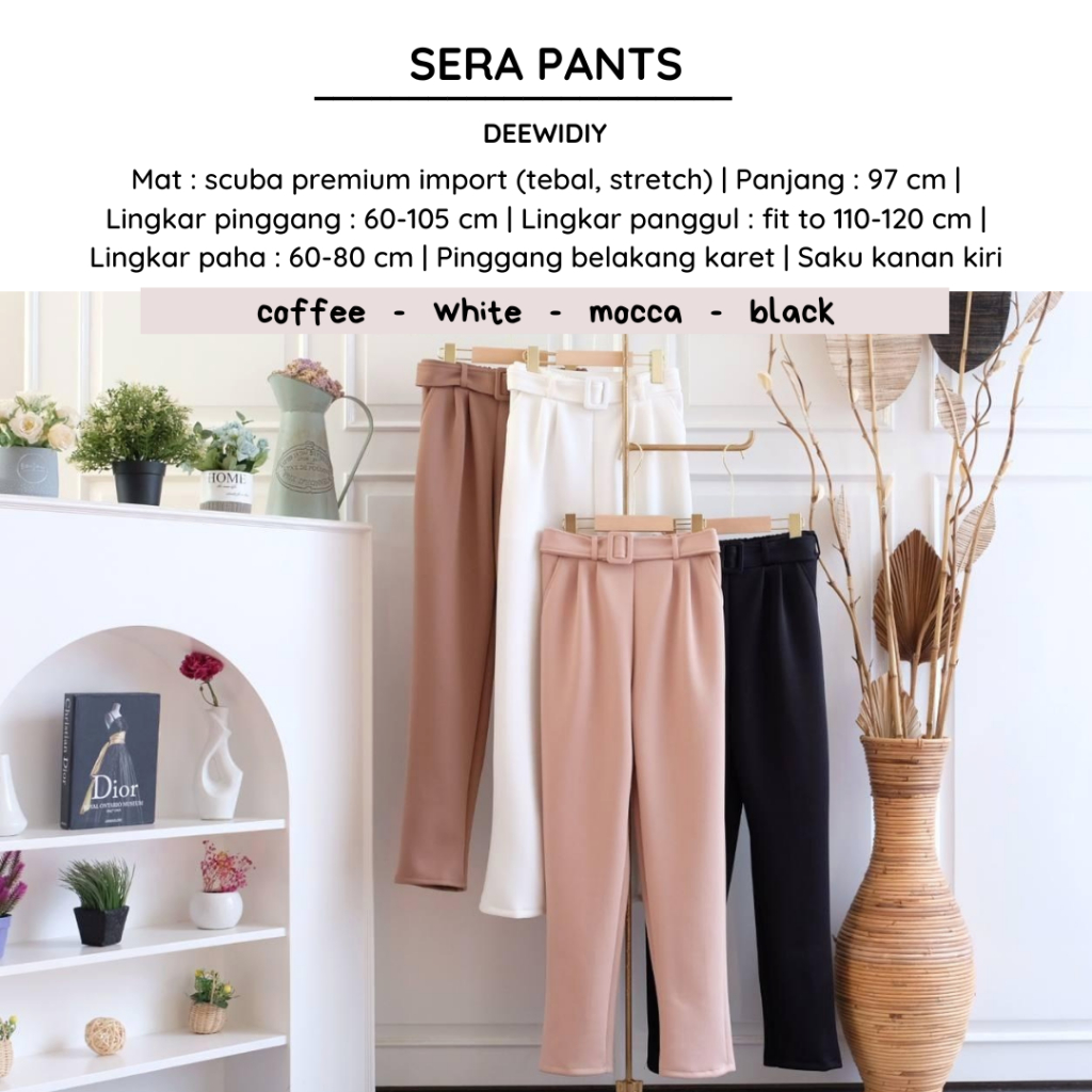 CELANA CASUAL WANITA / CELANA SCUBA PREMIUM / CELANA SLIM WANITA / CELANA KERJA WANITA / SERA PANTS DEEWIDIY