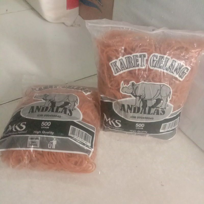 Karet Gelang isi 500 Gram Kuning Karet Gelang