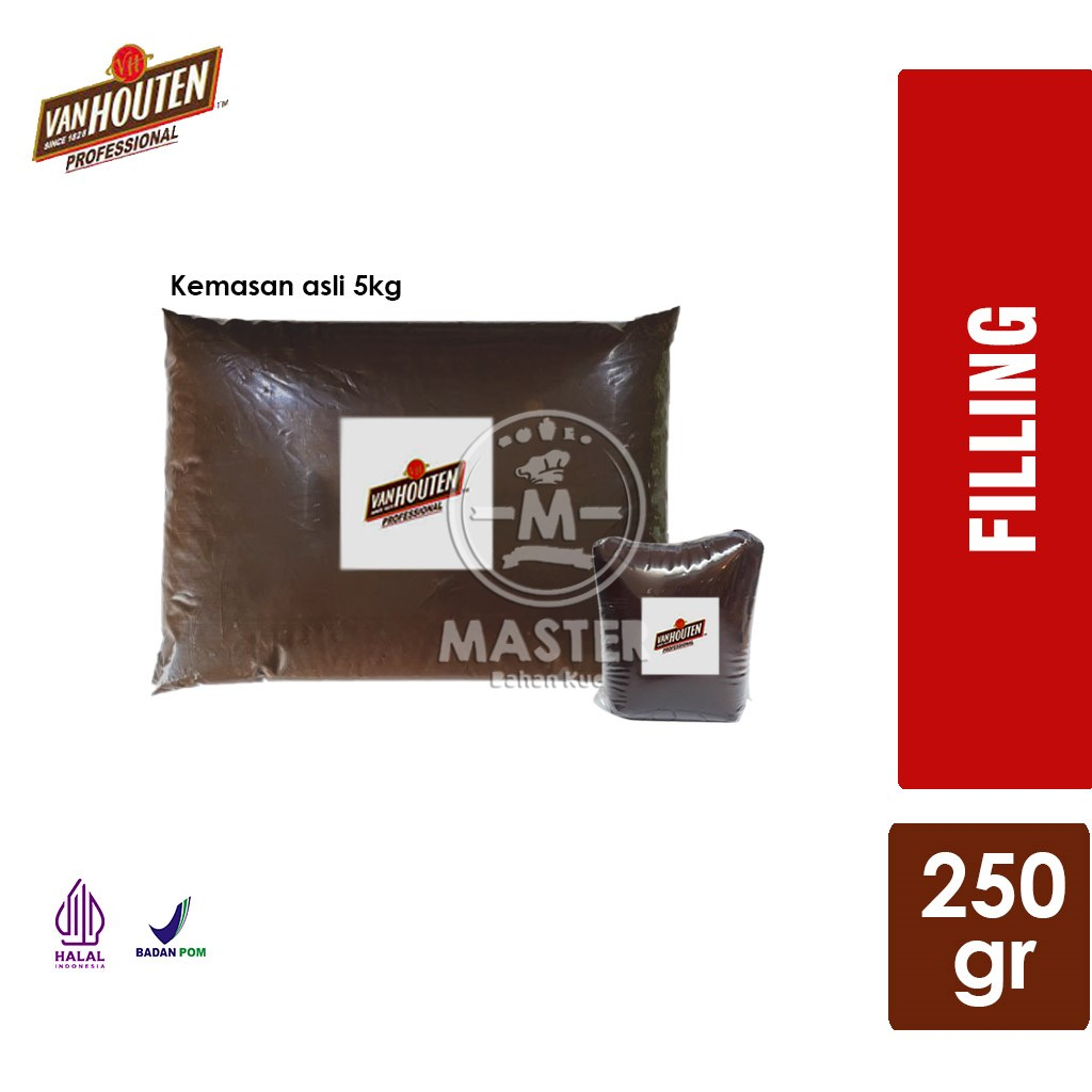 

Van Houten Dark Chocolate Compound Filling [Repack 250gr]