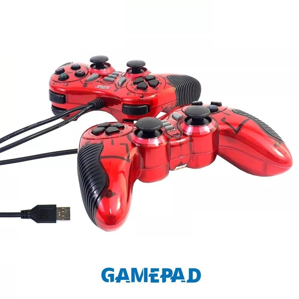 M-Tech MT-8200 Gamepad Double Turbo Joystick Stik Computer PC Laptop