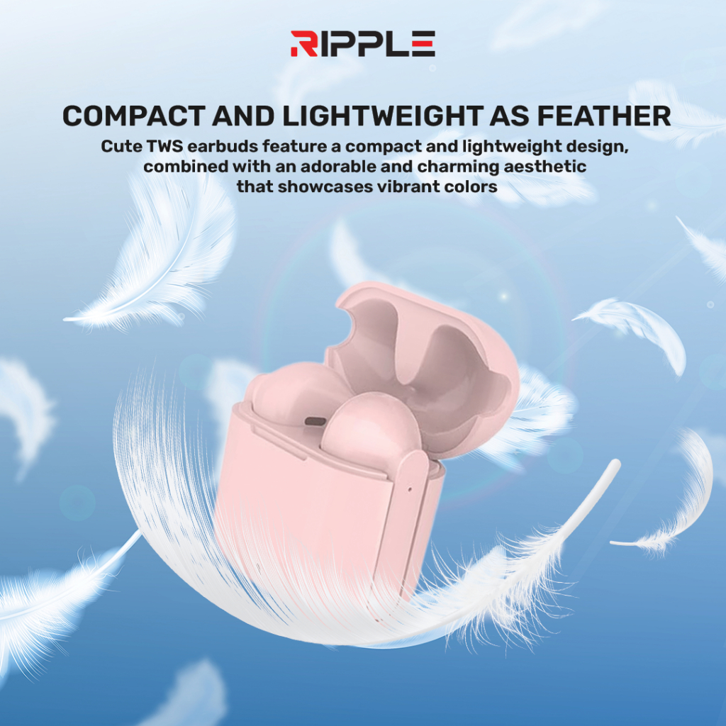 Ripple Rippods Snap Z01 TWS Headset Bluetooth Earphone Mini Earbuds Handsfree