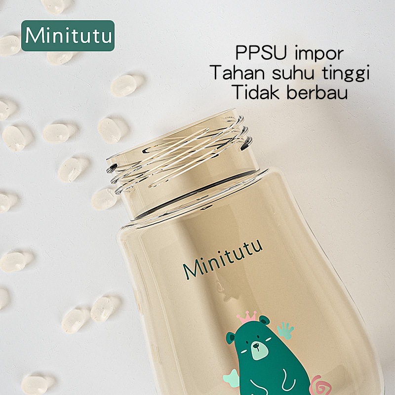 Botol Susu Bayi PPSU Botol 3 IN 1 Dot+Sippy+Straw Botol Minum Anak Bayi Anti Kolik BPA Free BB16
