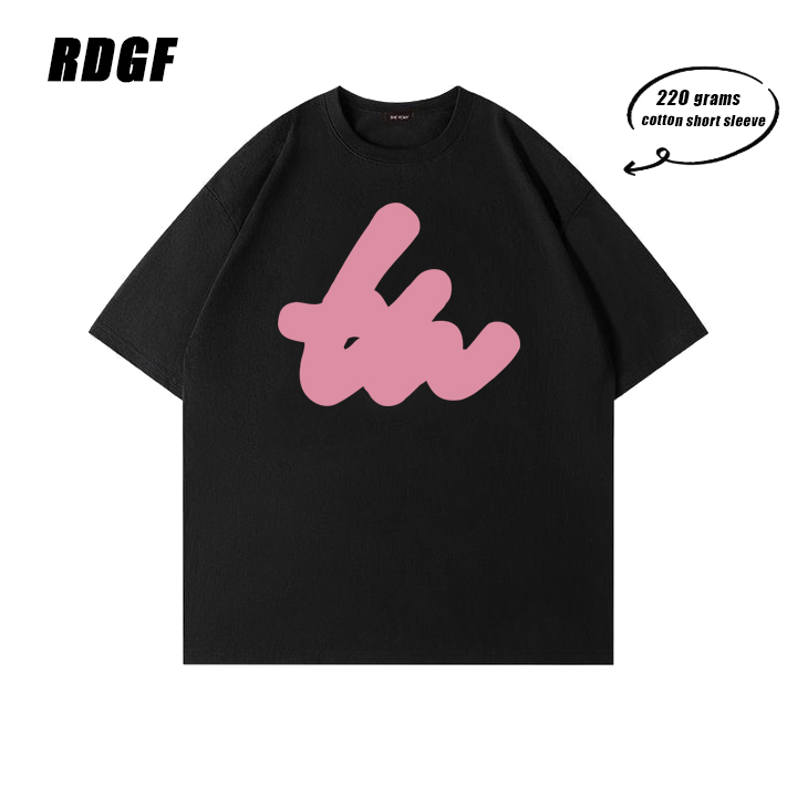 RDGF Kaos Tren Jalanan Amerika Kaos Kasual Fashion Modern Kaos hitam premium unisex/A0916