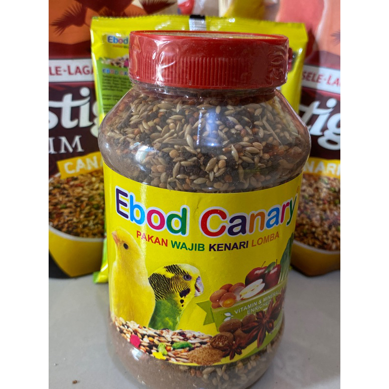 Gratis Ongkir Ebod Kenari kemasan botol, pakan burung kenari kemasan botol