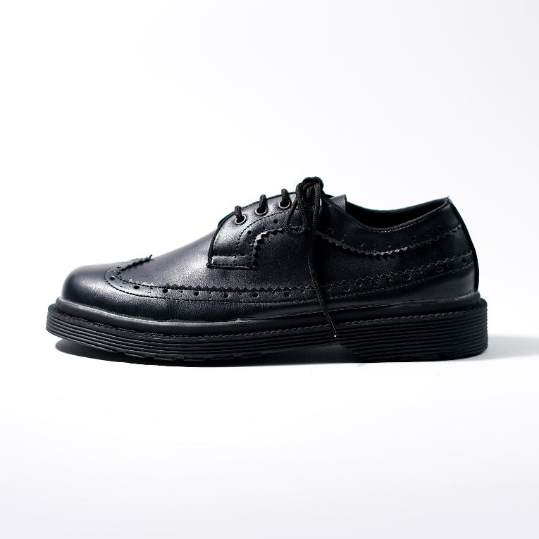 Sepatu Formal Casual Wingtip Black Pantopel Kerja Kantor Kuliah Santai Oxford Original - Dylan Men