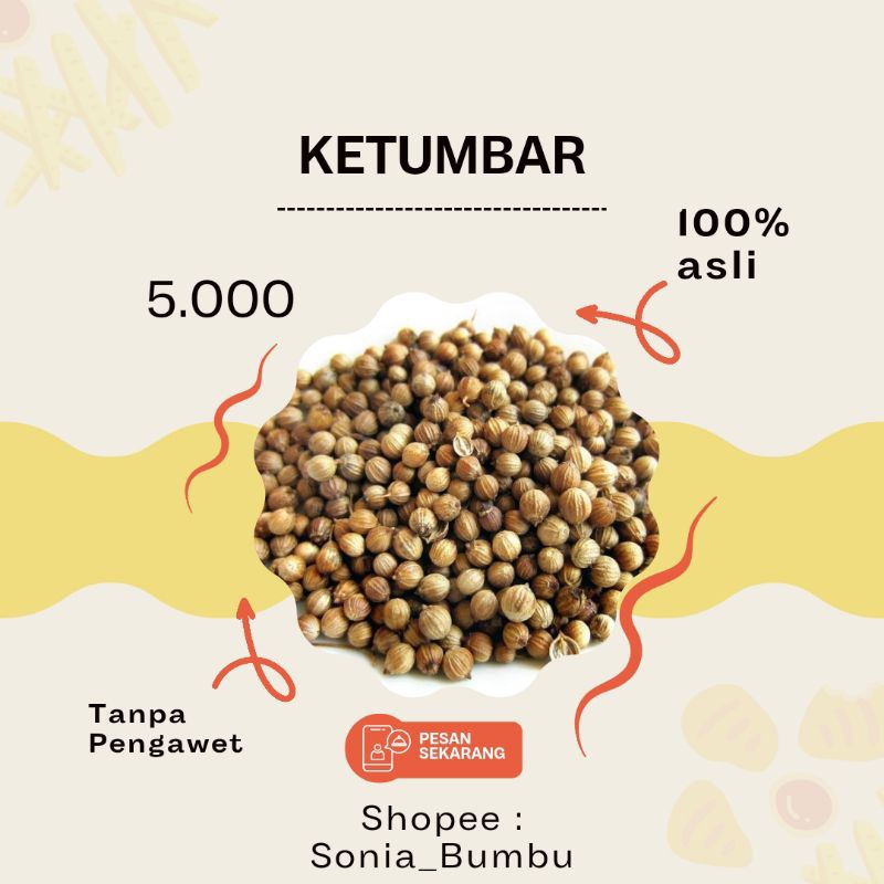 

KETUMBAR ASLI // 100 GRAM // KUALITAS SUPER PREMIUM MURNI 100%