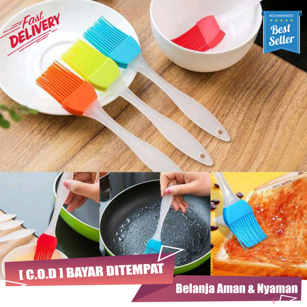 Kuas Roti Barbeque Kuas BBQ Silikon Food Brush Silicone Cake Mentega