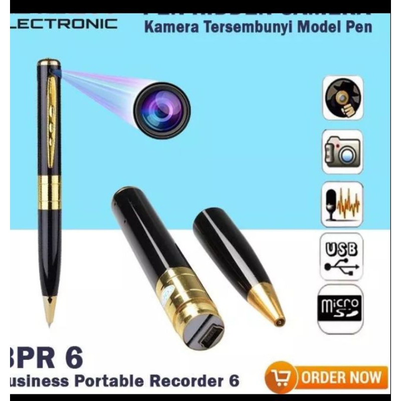 Kamera Mini Spy Pulpen BPR 6/ Kamera Pengintai / Kamera Tersembunyi Bentuk Pulpen Bisa Foto Dan Vide