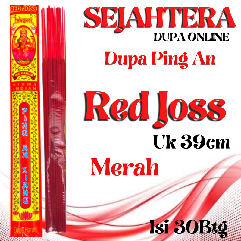 Dupa Hio Ping An 30btg “RED JOSS” Merah Pouch