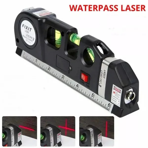 Waterpass Alat Ukur Laser Leveling - Meteran Laser Water Pas Digital - Meteran Waterpas Laser Level 