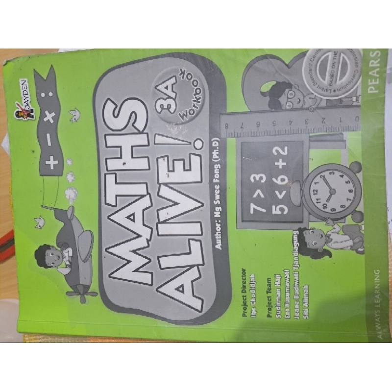 maths alive kelas 1 ,2 , 3 ,6  work book A dan B penerbit pearson layak pakai