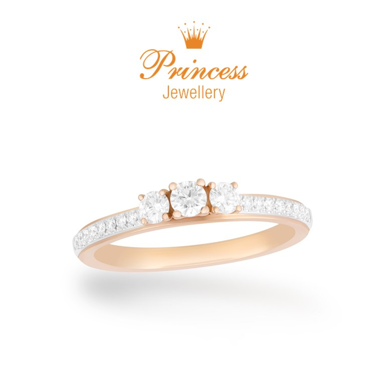 Cincin Berlian Trilogy PLR974387 Princess Jewellery