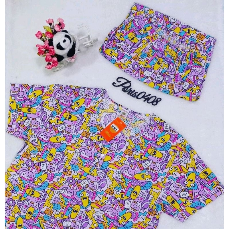 Baju Tidur Katun Wanita XXL Jumboo &quot;HOKI&quot; (Cartoon)