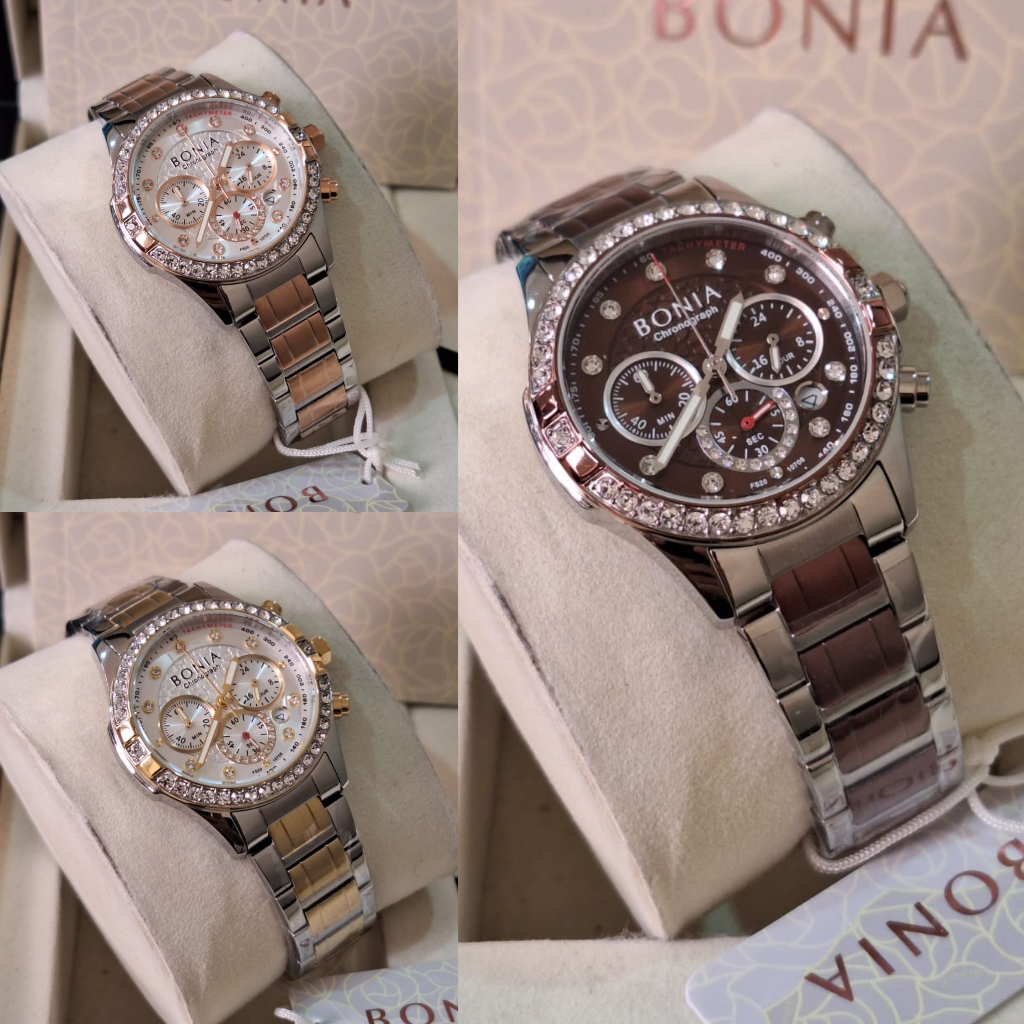 JAM TANGAN WANITA BONIA BNB10706-2047C BNB10706 SERIES CHRONO ORIGINAL