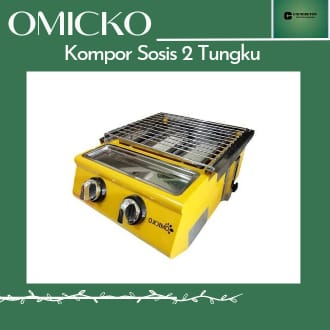 OMICKO Kompor Panggang Sosis  2 Tungku