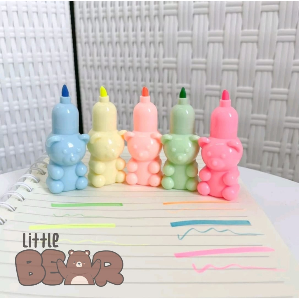 

SPIDOL SUSUN WARNA WARNI STABILO HIGHLITER PEN BEAR KAKI KUCING CUTE