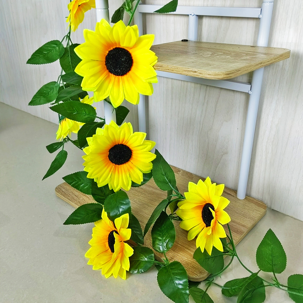 Bunga Matahari Hias Rambat Menjalar Dekorasi Rumah Pernikahan Artificial Flowers Juntai PBP49