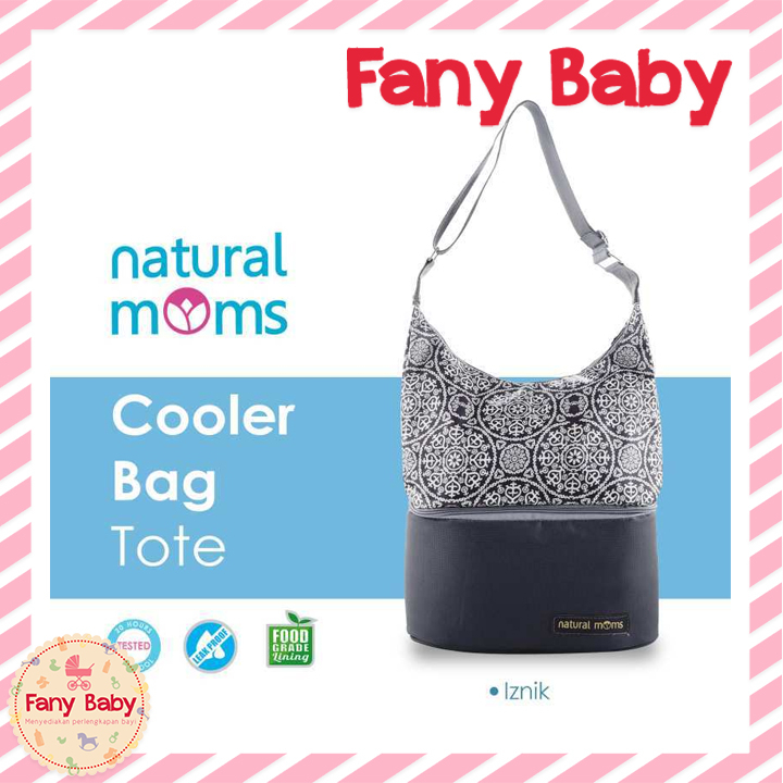 NATURAL MOMS COOLER BAG TOTE SILVER IZNIK