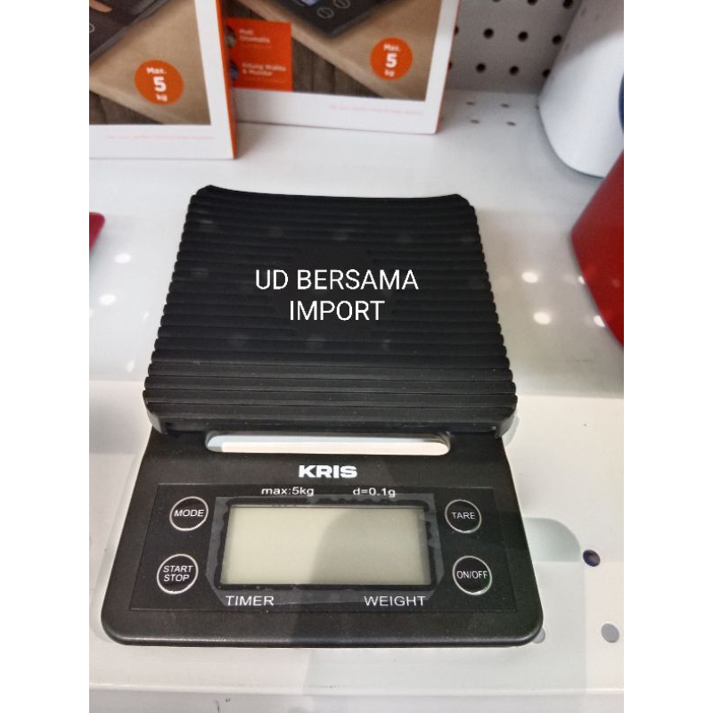 Timbangan Kopi Digital 5Kg Ks113/Digital Coffe Scale KRIS - Hitam